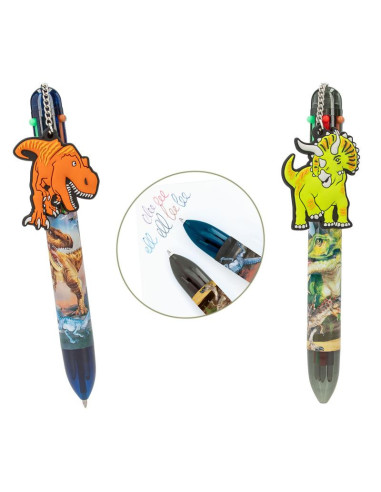 Dino World Stylo gel avec 6 couleurs