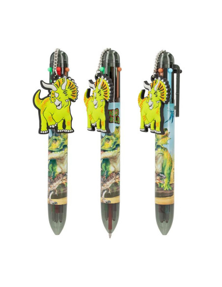 Dino World Stylo gel avec 6 couleurs