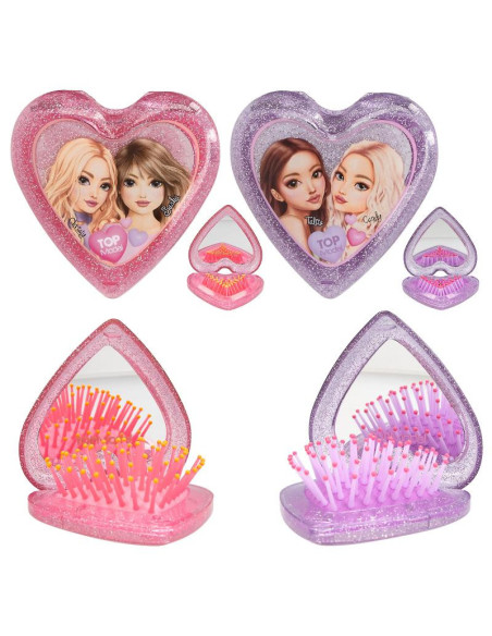 Topmodel brosse à cheveux pliante coeur beauty and me