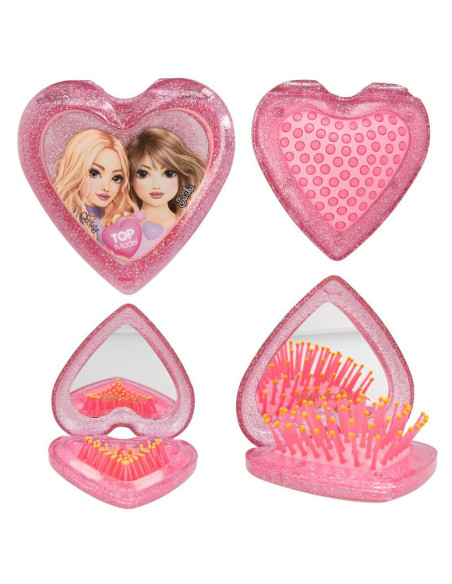 Topmodel brosse à cheveux pliante coeur beauty and me