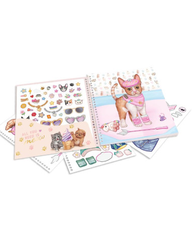 Topmodel dress me up album autocollants kitty