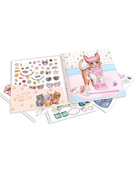 Topmodel dress me up album autocollants kitty