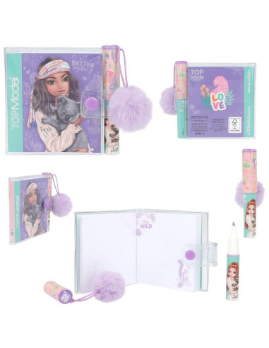 Topmodel mini bloc-notes avec stylo wild