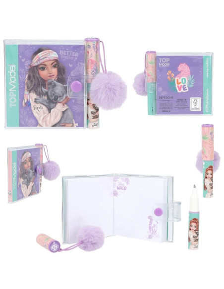 Topmodel mini bloc-notes avec stylo wild