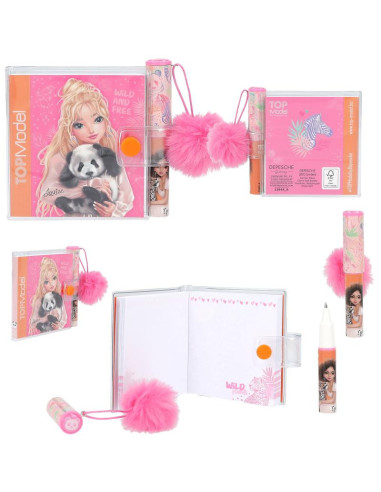 Topmodel mini bloc-notes avec stylo wild