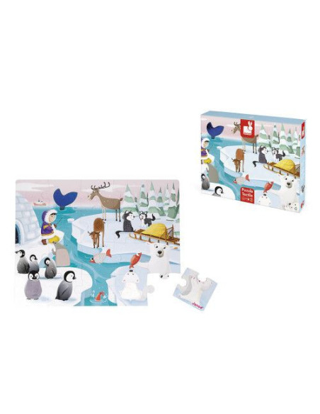 Puzzle Tactile 'La Banquise' 20 pièces - Janod