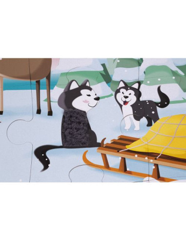 Puzzle Tactile 'La Banquise' 20 pièces - Janod