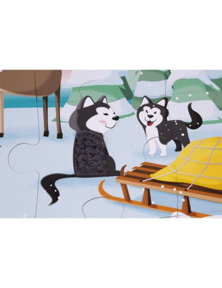 Puzzle Tactile 'La Banquise' 20 pièces - Janod