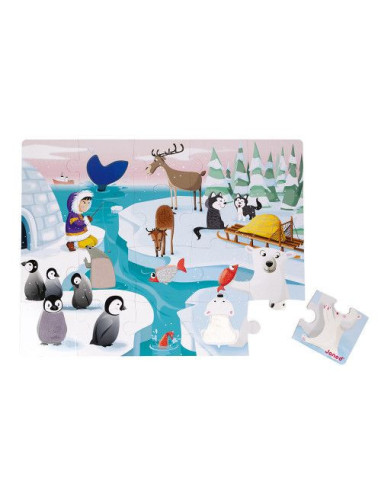 Puzzle Tactile 'La Banquise' 20 pièces - Janod