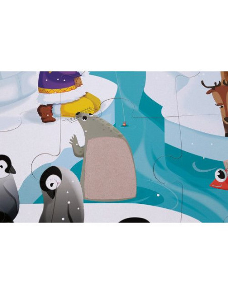 Puzzle Tactile 'La Banquise' 20 pièces - Janod