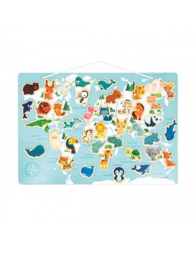 Carte Monde Magnétique Minikids - Janod