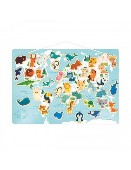 Carte Monde Magnétique Minikids - Janod