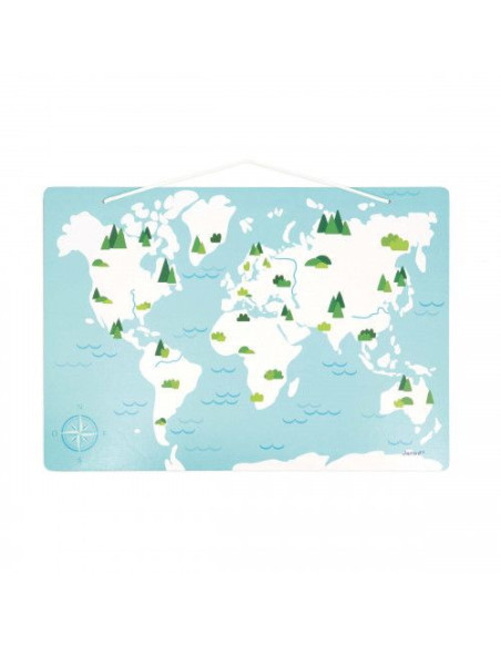 Carte Monde Magnétique Minikids - Janod