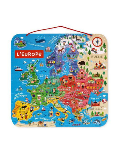 Puzzle Carte d'Europe Magnétique - Janod