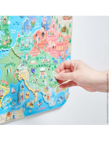 Puzzle Carte d'Europe Magnétique - Janod