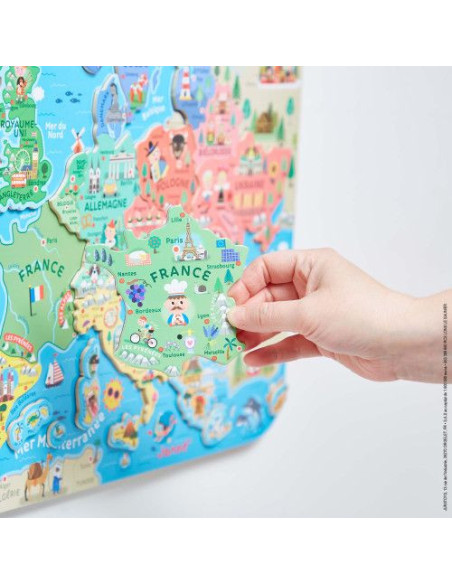 Puzzle Carte d'Europe Magnétique - Janod