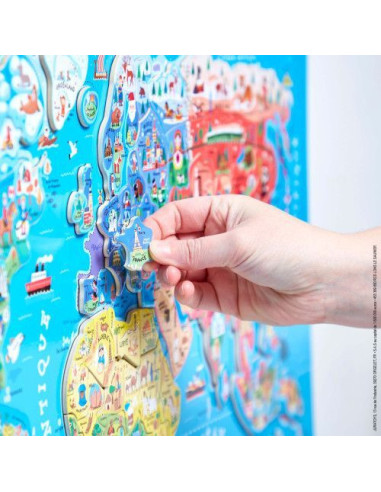 Puzzle Monde Magnétique 92 pièces - Janod