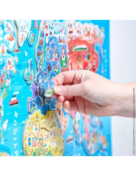 Puzzle Monde Magnétique 92 pièces - Janod