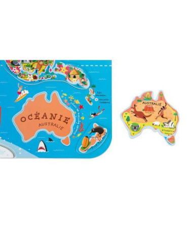 Puzzle Monde Magnétique 92 pièces - Janod