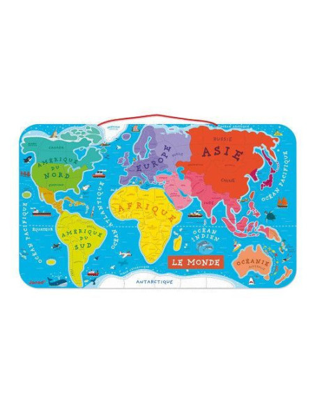 Puzzle Monde Magnétique 92 pièces - Janod