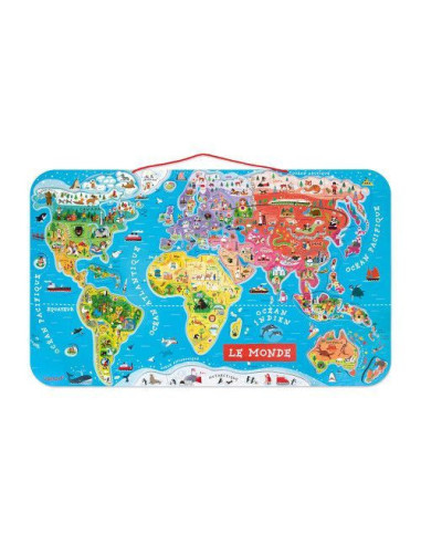 Puzzle Monde Magnétique 92 pièces - Janod
