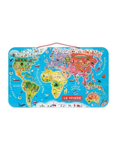 Puzzle Monde Magnétique 92 pièces - Janod