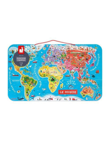 Puzzle Monde Magnétique 92 pièces - Janod