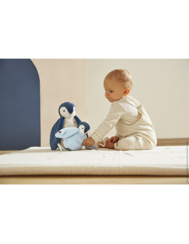 Peluches calins manchots bleus - kaloo