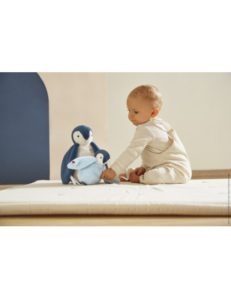 Peluches calins manchots bleus - kaloo