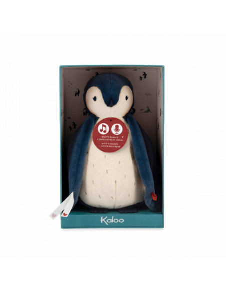 Peluche à bruits blancs manchot bleu - kaloo