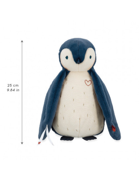 Peluche à bruits blancs manchot bleu - kaloo