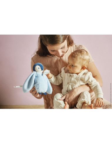 Peluche à bisous manchot bleu - kaloo