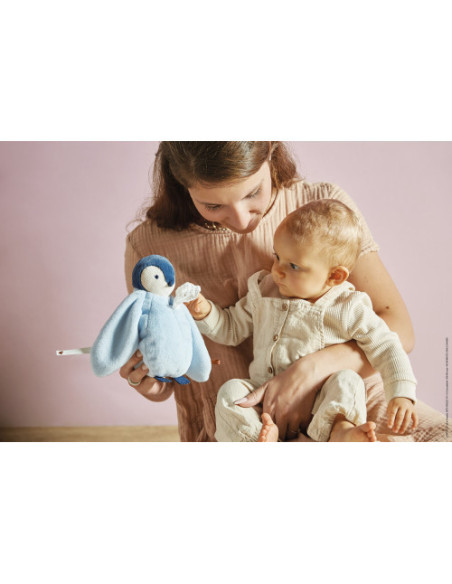 Peluche à bisous manchot bleu - kaloo