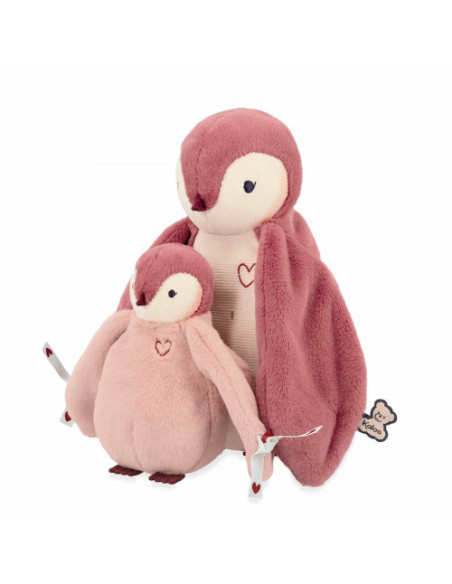 Peluches manchots câlins roses - kaloo