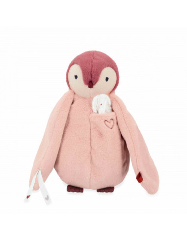 Peluche à bisous manchot rose - kaloo
