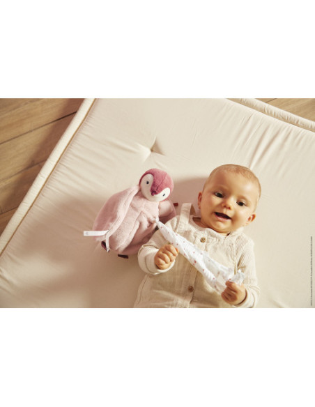 Peluche à bisous manchot rose - kaloo
