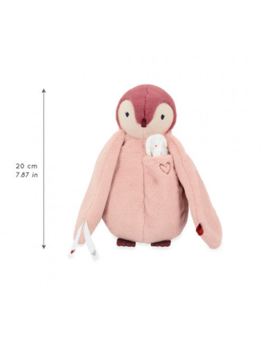 Peluche à bisous manchot rose - kaloo
