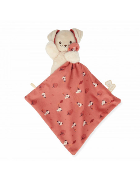 Doudou chien carré douceur brique - kaloo