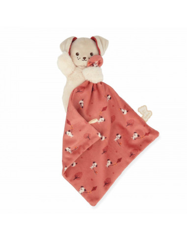 Doudou chien carré douceur brique - kaloo