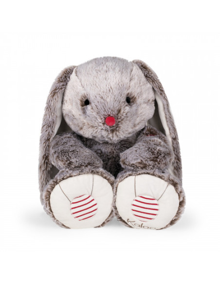 Peluche lapin leo gris prestige - 55 cm