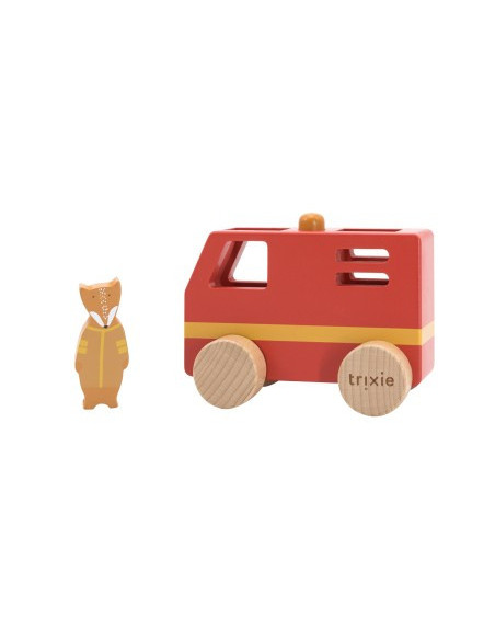 Petit camion de pompier en bois Animaux - Trixie