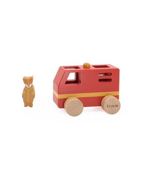 Petit camion de pompier en bois Animaux - Trixie