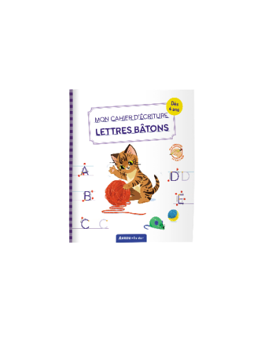 Mon cahier d'écriture - lettres bâtons - les chats