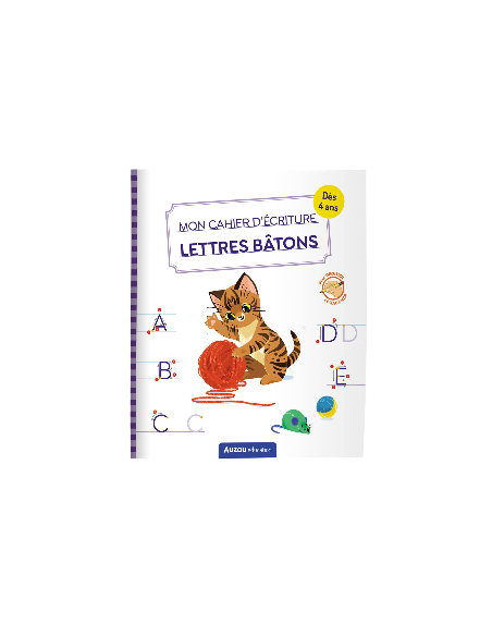 Mon cahier d'écriture - lettres bâtons - les chats