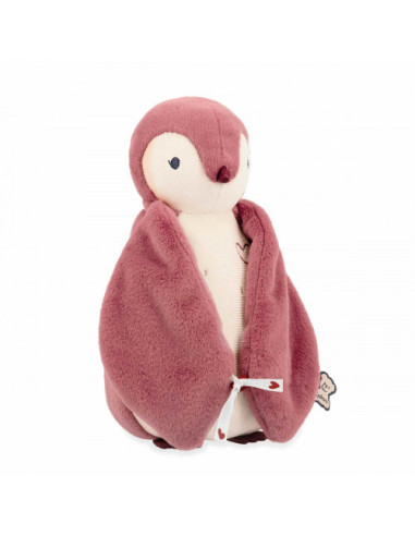 Peluche à bruits blancs manchot rose - kaloo