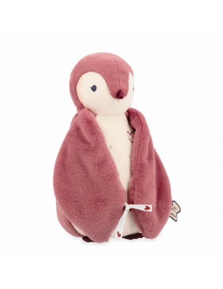Peluche à bruits blancs manchot rose - kaloo