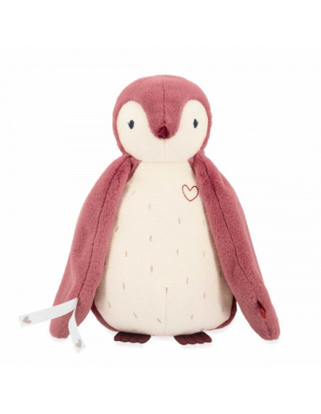 Peluche à bruits blancs manchot rose - kaloo