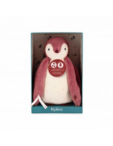 Peluche à bruits blancs manchot rose - kaloo