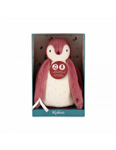 Peluche à bruits blancs manchot rose - kaloo