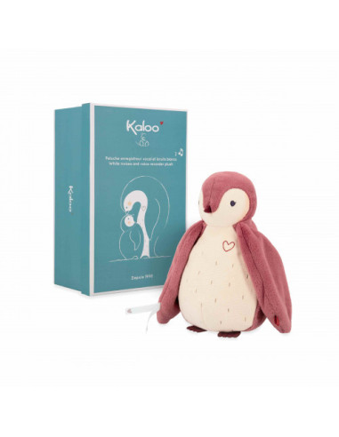 Peluche à bruits blancs manchot rose - kaloo